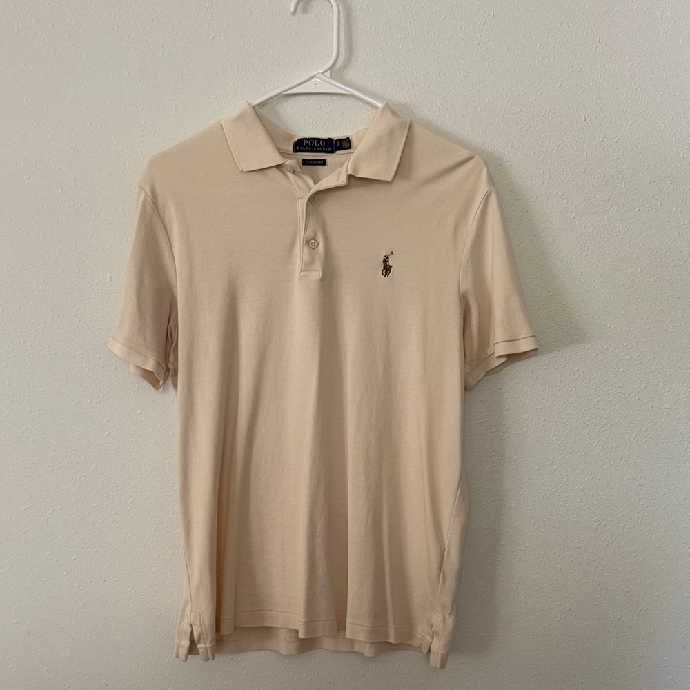 Polo by Ralph Lauren Men's Beige Polo Shirt